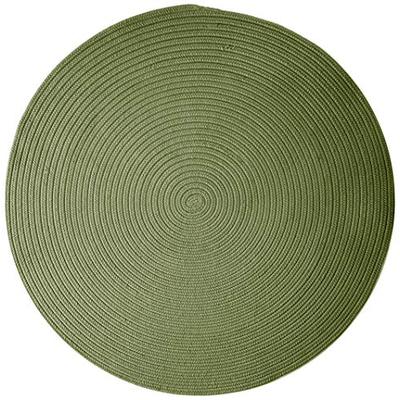 Boca Raton BR69R096X096 Polypropylene Round Rug 8" x 8" Moss Green