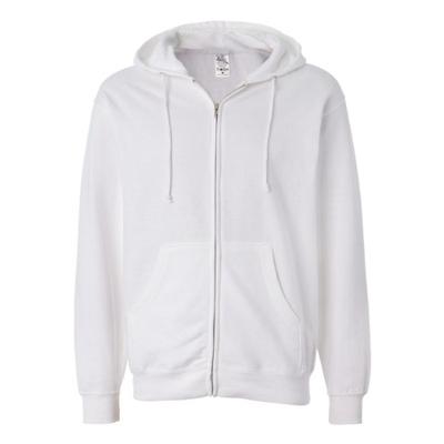 Independent Trading Co. Midweight Zip Hood Sweatshirt SS4500Z-White-XL