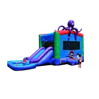 JumpOrange Commercial Grade Octopus Wet/Dry Inflatable Bouncy House and Slide Combo, 13 x 22'
