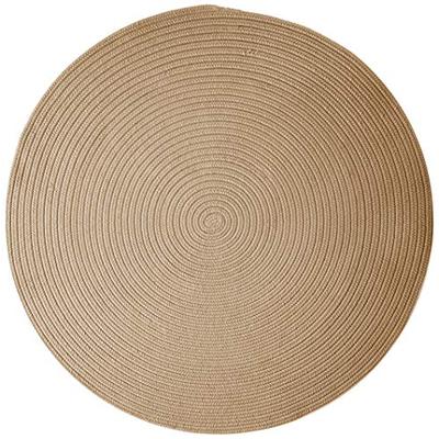 Boca Raton Polypropylene Braided Round Rug, 10-Feet, Cuban Sand