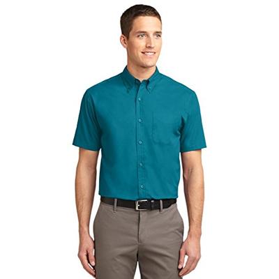 Port Authority Men's Short Sleeve Easy Care Shirt. M Teal Green