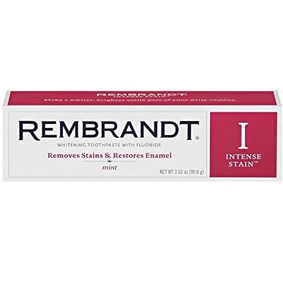 Rembrandt Toothpaste, Intense Stain, Mint Flavor, 3.52 oz (4 Pack)