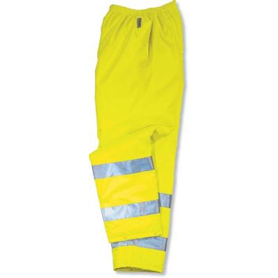 Ergodyne GloWear 8915 ANSI High Visibility Lime Reflective Safety Rain Pants, 2XL