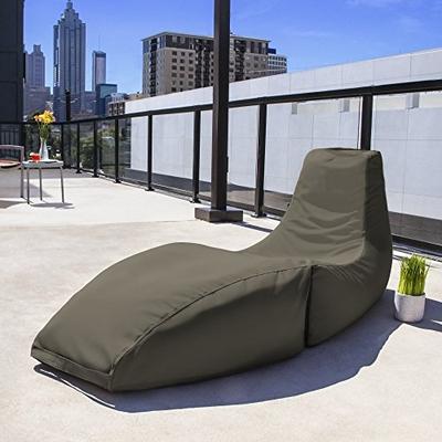 Jaxx Outdoor Prado Bean Bag Lounge Chair, Solid, Taupe