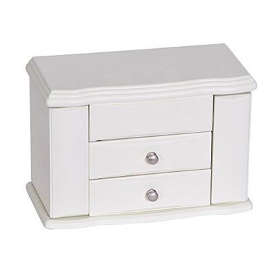 Mele & Co. Angelica Girl's Wooden Musical Ballerina Jewelry Box (Ivory)
