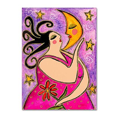Big Diva Kissing The Moon by Wyanne, 24x32-Inch Canvas Wall Art