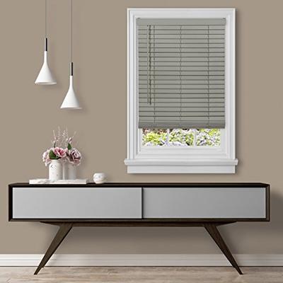 Achim Home Furnishings Cordless GII Madera Falsa 2" Faux Wood Plantation Blind 45" x 64", Grey