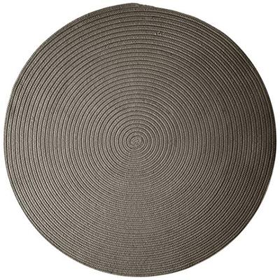 Boca Raton Polypropylene Braided Round Rug, 10-Feet, Gray