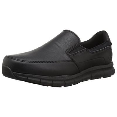 Skechers for Work Men's Nampa-Groton Food Service Shoe,black polyurethane,12 M US