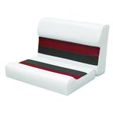 Wise 28-Inch Cushion Only Pontoon Bench Seat, White/Charcoal/Red screenshot. Boats, Kayaks & Boating Equipment directory of Sports Equipment & Outdoor Gear.
