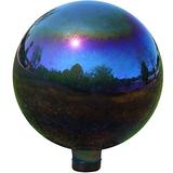 Sunnydaze Gazing Globe Glass Mirror Ball, 10-Inch, Stainless Steel Rainbow screenshot. Outdoor Decor directory of Home & Garden.