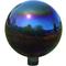 Sunnydaze Gazing Globe Glass Mirror Ball, 10-Inch, Stainless Steel Rainbow