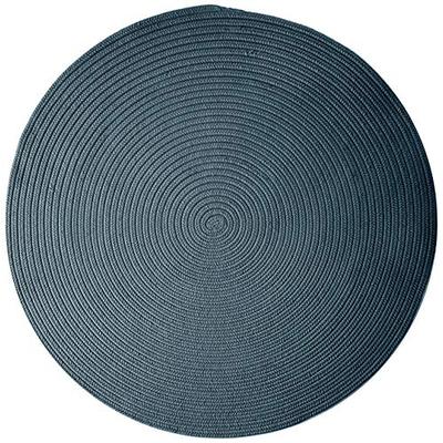 Boca Raton Polypropylene Braided Round Rug, 6-Feet, Lake Blue