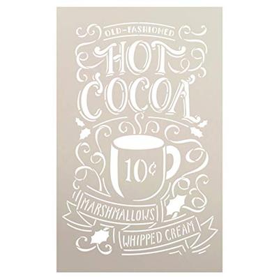 Hot Cocoa Stencil by StudioR12 | Reusable Mylar Template |Typography, Word Art, Painting, Chalk,| Us