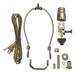 B&P Lamp Antique Brass Finish Table Lamp Wiring Kit With 6 Inch Harp, Full-Range Dimmer Socket