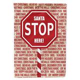 Caroline's Treasures SB3118CHF Santa Claus Stop Here Stop Sign Flag Canvas House Size, Large, Multic screenshot. Outdoor Decor directory of Home & Garden.