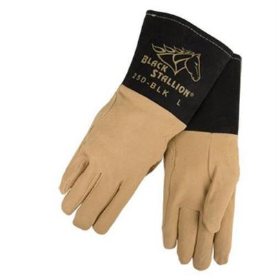 Revco Black Stallion 25D-BLK Premium Deerskin TIG Welding Gloves, Small