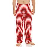 Leveret Men's Fleece Sleep Pants Red & White Small screenshot. Underwear directory of Clothing & Accessories.