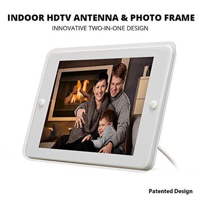 ANTOP Picture Photo Frame 4x6 Inches with Built-in Amplified TV Antenna Indoor 50 Miles Range Multi-