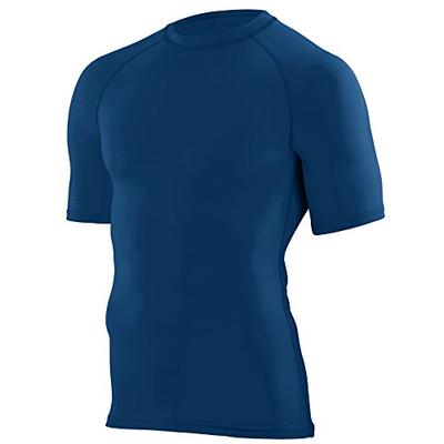 Augusta Sportswear Boys' Hyperform Compression Short Sleeve Shirt L Navy