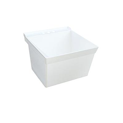 Swan MF0000WM.001 Veritek Single Bowl Wall Mount Laundry Tub 23.375-in L X 21.625-in H X 13.25-in H