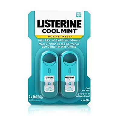 Listerine Pocketmist Cool Mint Oral Care Mist - 2 per pack - 36 packs per case.