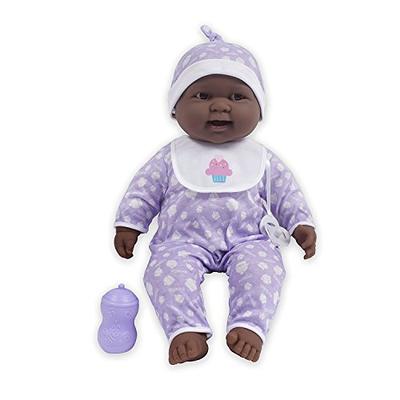JC Toys Lots to Cuddle Babies African American 20-Inch Purple Soft Body Baby Doll and Accessories De