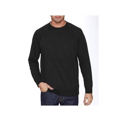 Next Level Unisex French Terry Raglan Crew, Black, Small