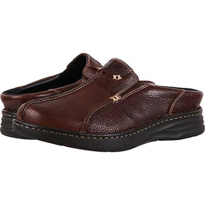 Drew Shoe Men's Drew Lightweight Fashion Clogs, Brown, Leather, 9 4W