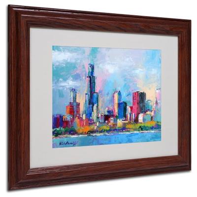 Chicago 5 Artwork by Richard Wallich, 11 by 14-Inch, Wood Frame