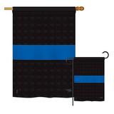 Breeze Decor 2 Piece Stripe Americana Military Impressions Decorative Vertical 2-Sided Polyester Garden Flag in Black | 28 H x 18.5 W in | Wayfair