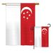 Breeze Decor Singapore of the World Nationality Impressions Decorative Vertical 2-Sided Polyester Flag Set in Red | 40 H x 18.5 W in | Wayfair