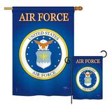 Breeze Decor Air Force American Military Impressions Decorative Vertical 2-Sided Polyester 2 Piece Flag Set in Blue | 28 H x 18.5 W in | Wayfair