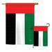 Breeze Decor 2 Piece United Arab Emirates of the World Nationality Impressions Decorative Vertical 2-Sided Flag Set in Black/Red | Wayfair