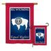 Breeze Decor 2 Piece Wyoming Americana States Impressions Decorative Vertical 2-Sided Polyester Flag Set in Blue/Red | Wayfair