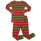 Leveret Red & Green Striped 2 Piece Pajama Set 100% Cotton 12-18 Months screenshot. Sleepwear directory of Clothes.