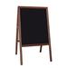 Crestline Products Marquee Easel (White Dry Erase & Black Chalkboard) - Stained Hardwood Sidewalk Ea