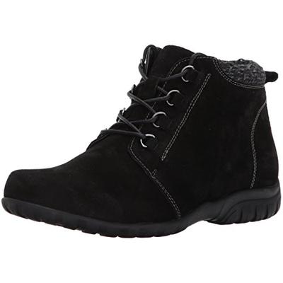 Propet Women's Delaney Ankle Bootie,Black Suede,10 Wide