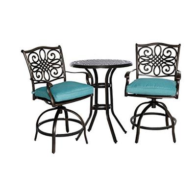 Hanover Traditions 3-Piece High-Dining Bistro Set in Blue