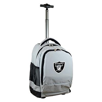 Denco NFL Oakland Raiders Expedition Wheeled Backpack, 19-inches, Grey