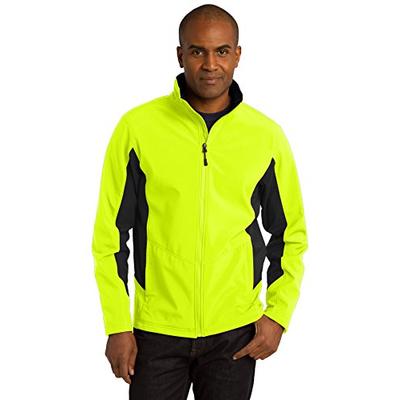 Port Authority Mens Core Colorblock Soft Shell Jacket (J318) -SAFETY YEL -XL