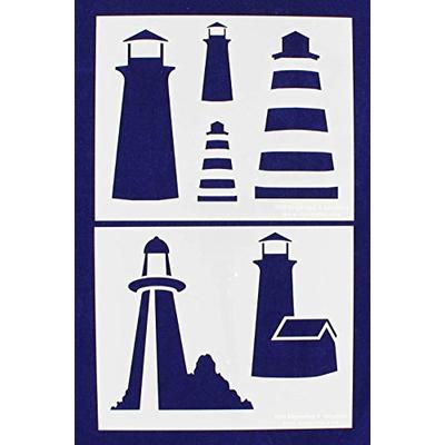 Lighthouse Stencils - 8" X 10" - 2 Piece Set