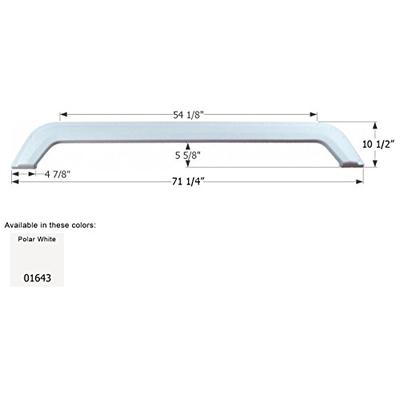 ICON Thor Citation Tandem Fender Skirt FS780, Polar White