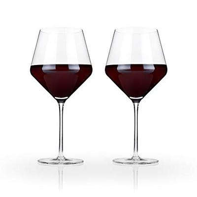 Raye Crystal Burgundy Wine Glass Set by Viski - (Set of 2, 21 oz.)