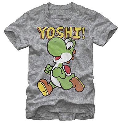 Nintendo Men's Running Yoshi Athletic Heather T-Shirt