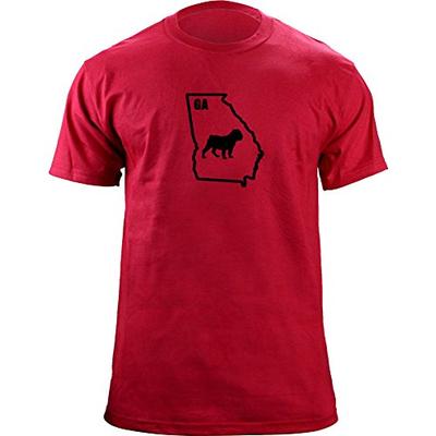 Original I Bulldog Georgia Classic Style T-Shirt (L, Red-Variant)