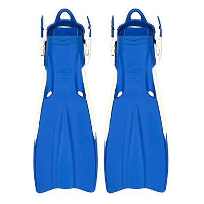 Palantic Scuba Choice Open Heel Rubber Dive Fins with Bag, Blue(M)