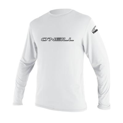 O'Neill Wetsuits Men's Basic Skins UPF 50+ Long Sleeve Sun Shirt, White, X-Large