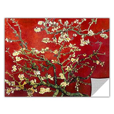 ArtWall Art Appealz Interpretation in Red Almond Blossom Removable Wall Art Graphic by Vincent Van G