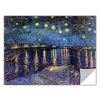 ArtWall Art Appealz Starry Night Over The Rhone Removable Wall Art Graphic by Vincent Van Gogh, 24 b